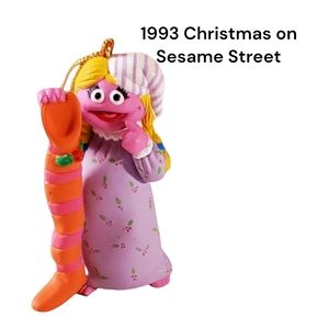 Betty Lou Christmas on Sesame Street Henson Vintage Ornament 1993 Big Stocking